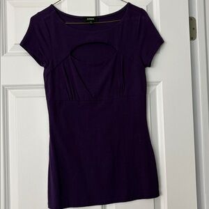 Express Dark Purple Short Sleeve Top